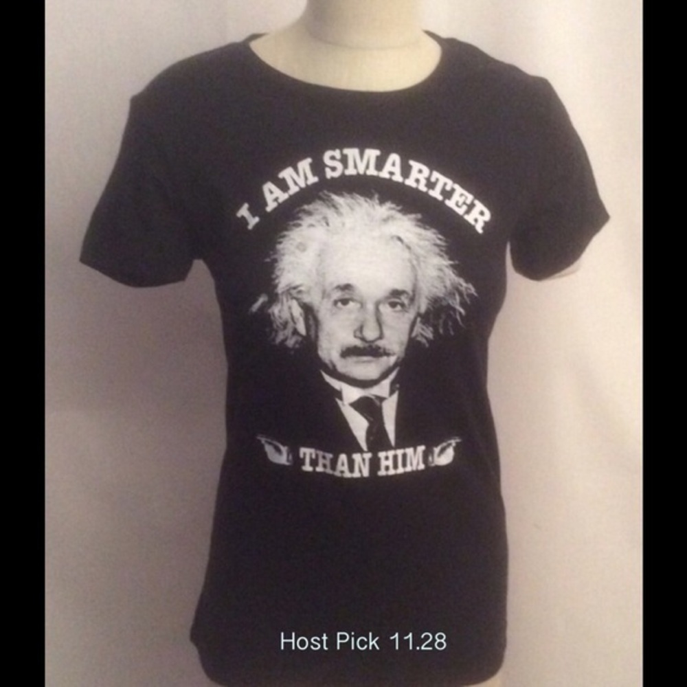 NEW Einstein Smarter Black Tee Shirt Fit SZ Medium